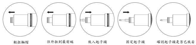 外拉軸帽 適用QG系列快速更換起子頭 アウタープルシャフトキャップはQGシリーズのクイック交換ドライバービットに適しています。