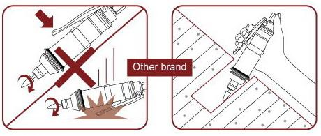 작업자가 사용할 때 발생하는 스파크 그림 5